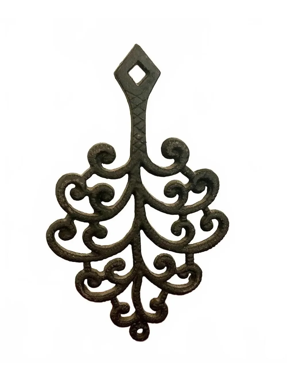 Vintage J.Z.H. 1951 Union Manufacturing Co Tree Of Life Cast Iron Footed Trivet